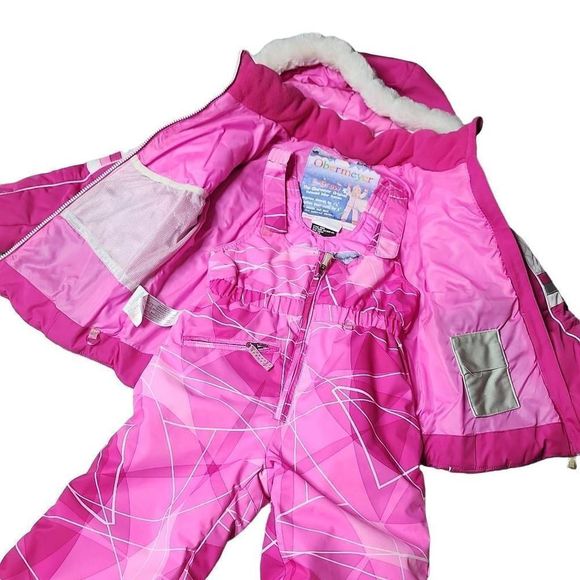 Obermeyer I grow pink jacket and snow bib set size 4/5 - Picture 3 of 7